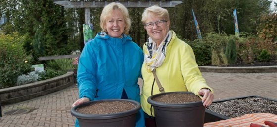 Seniors Planting Pots