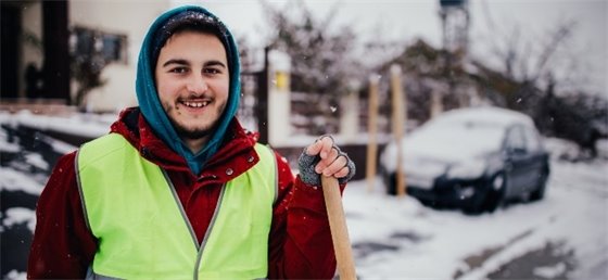 Snow Angel volunteer