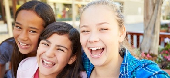 Youth smiling together