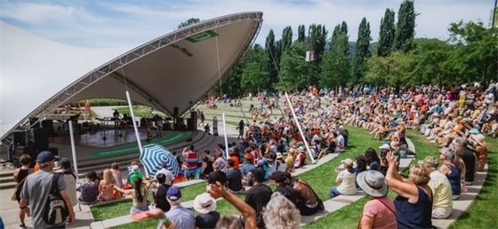 Image of the crowd at the TD Community Plaza