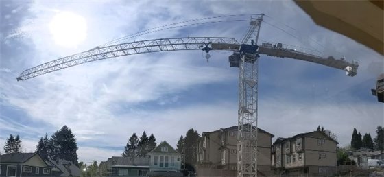 Crane at the future site of Place Maillardville Community Centre