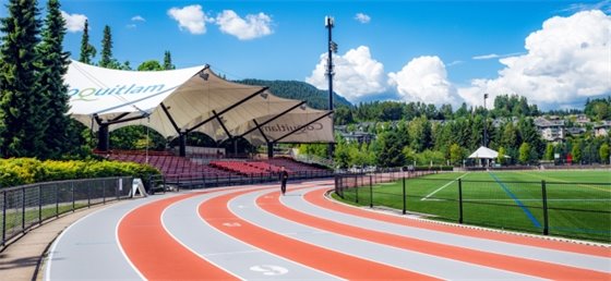 Adult walking on the track