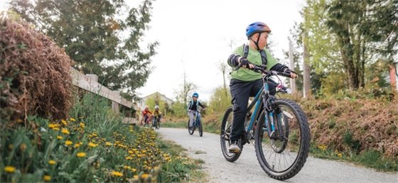 Child riding a bicycle