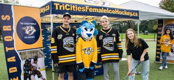 Sports players posing at Sports Fair