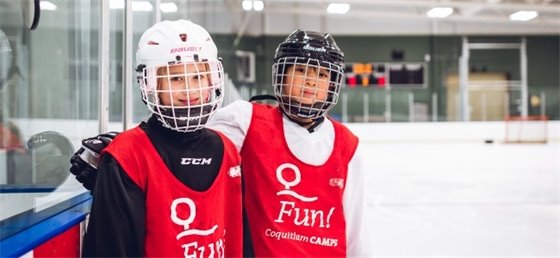 Two kids in Coquitlam camp