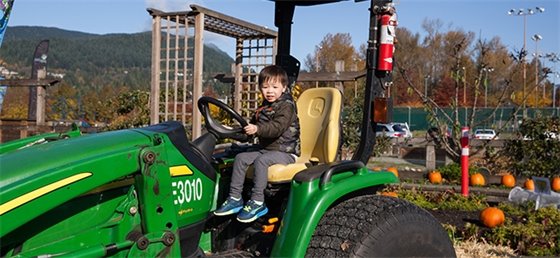 Child on a tractor