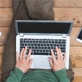 Adult on laptop