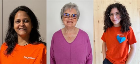 Image of three Coquitlam volunteers