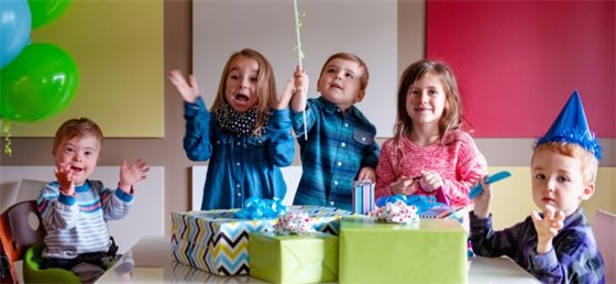 Children at a birthday party