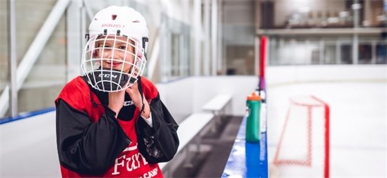 Youth in a hockey program