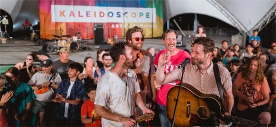 Dan Mangan performing at the Kaleidoscope Arts Festival