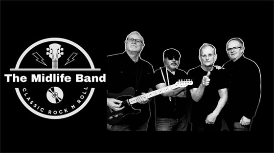 Cover picture of the Midlife Band and it's four members.