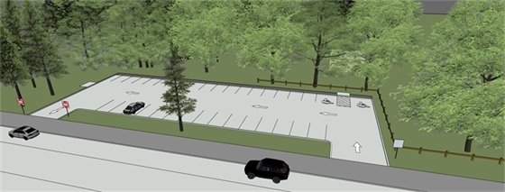 Rendering of the new north-end parking lot at Como Lake Park.