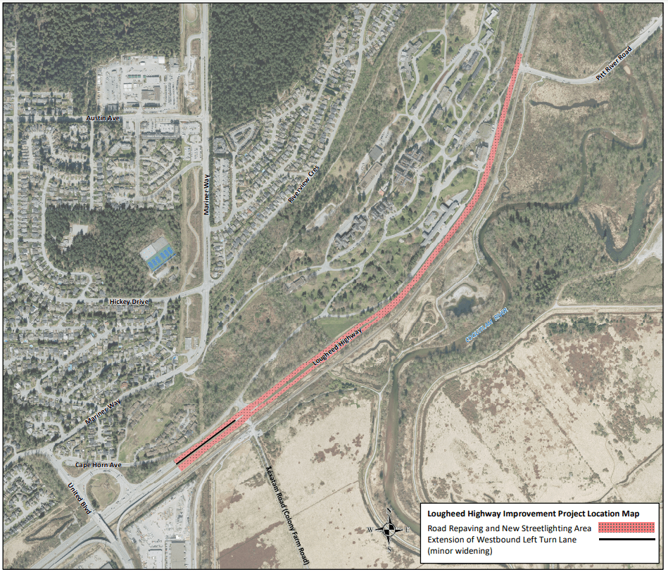Lougheed Highway Improvement Project Location Map