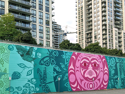A photo of the mural called 