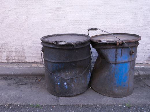 Used paint buckets