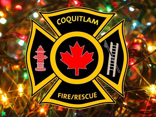 Fire Rescue Maltese overlaid background of Christmas lights