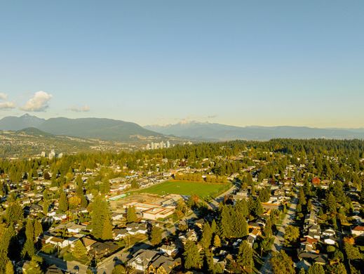 Aerial view of Coquitlam