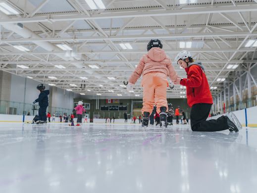 A skating class at PSLC 