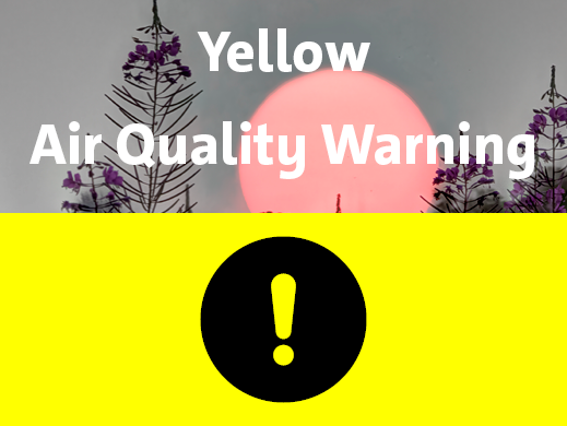 Yellow air quality warning