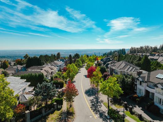 City of Coquitlam aerial view 