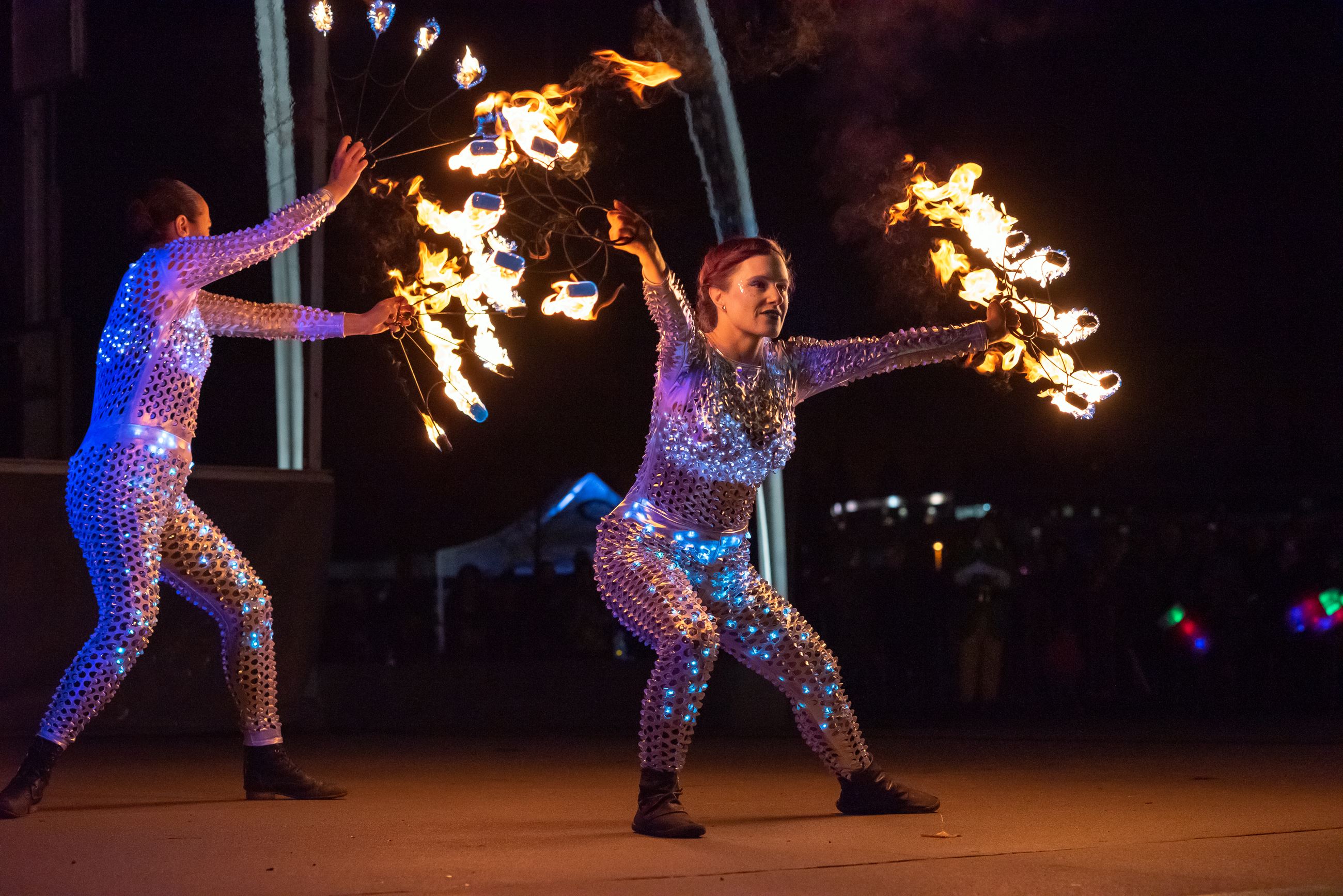 Fire Dancers on Stage