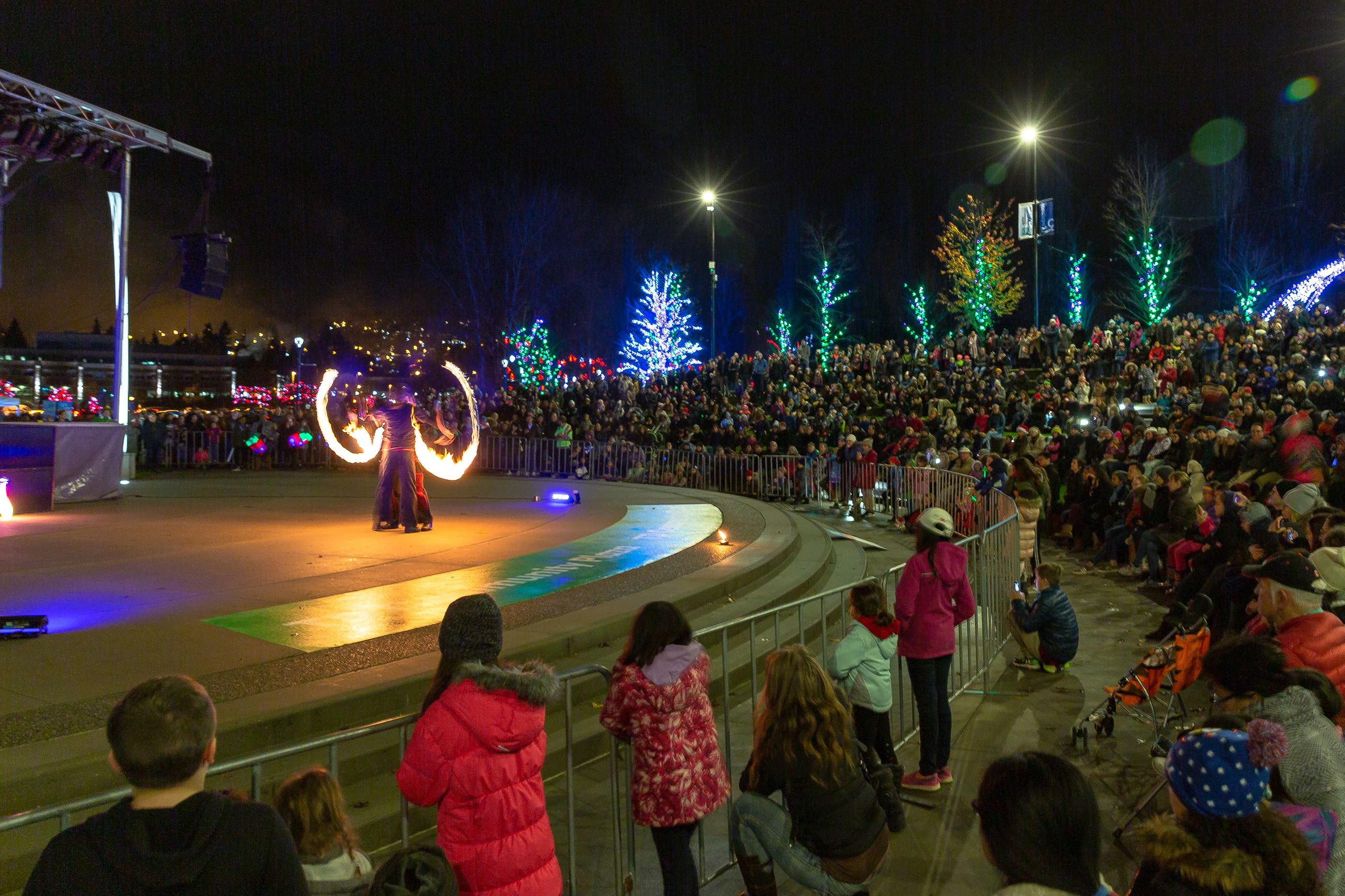 Crowd Watching Fire Show