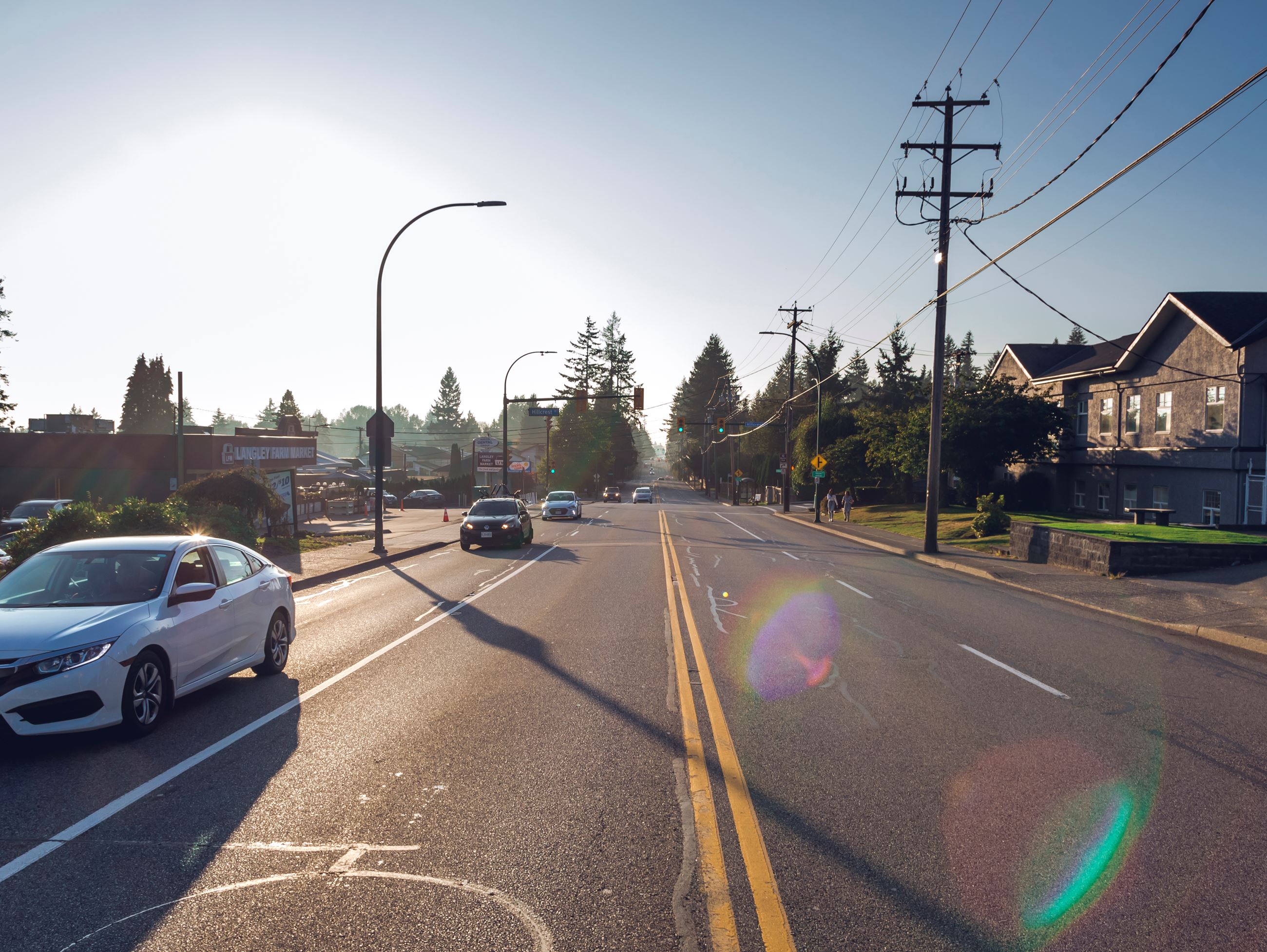 A road corridor within Southwest Coquitlam