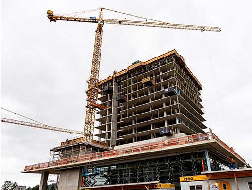 Image of a crane and construction site