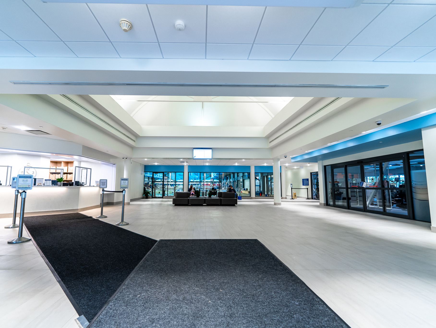 The renovated lobby of City Centre Aquatic Complex