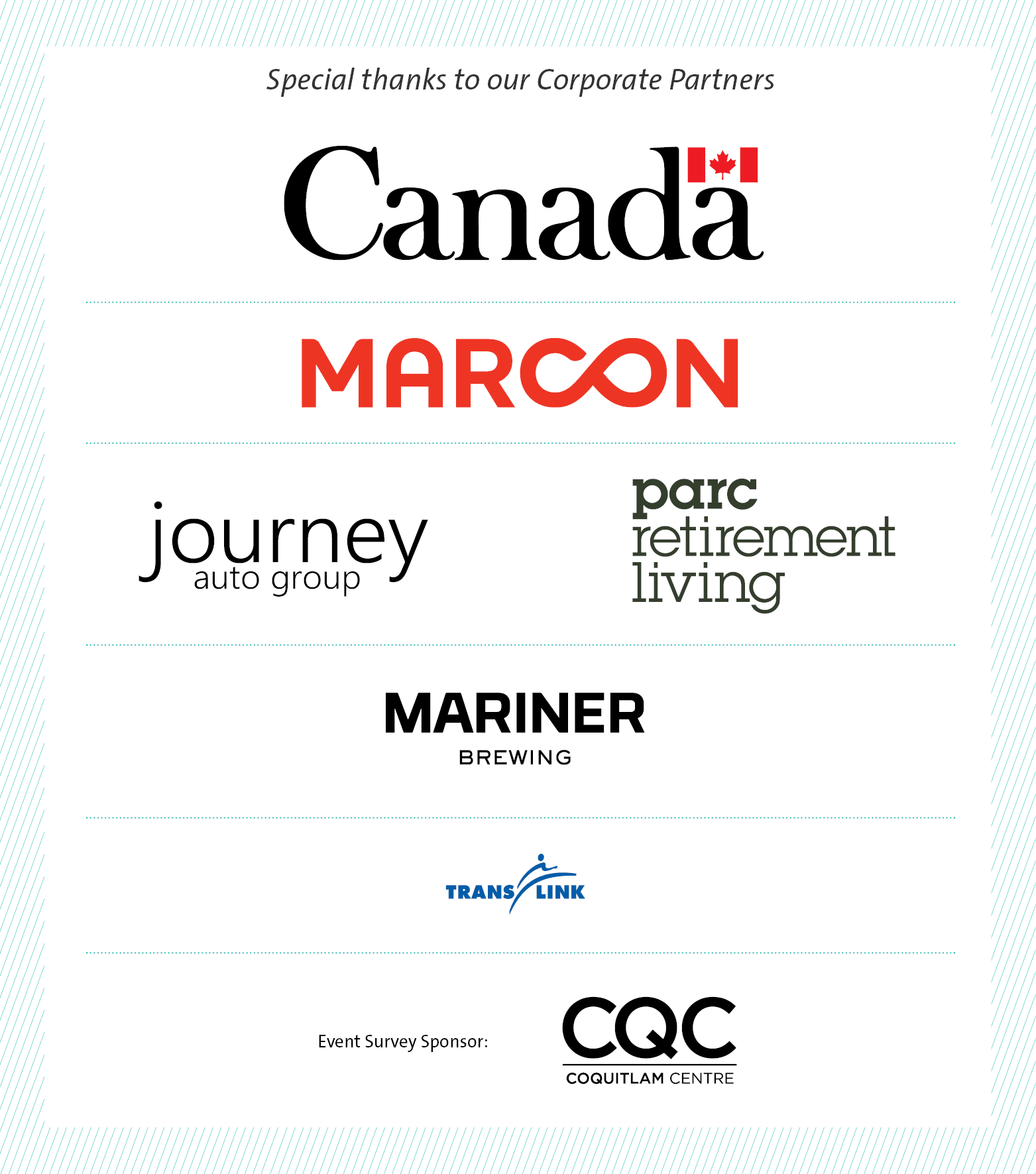 A list of the 2022 Canada Day Sponsors