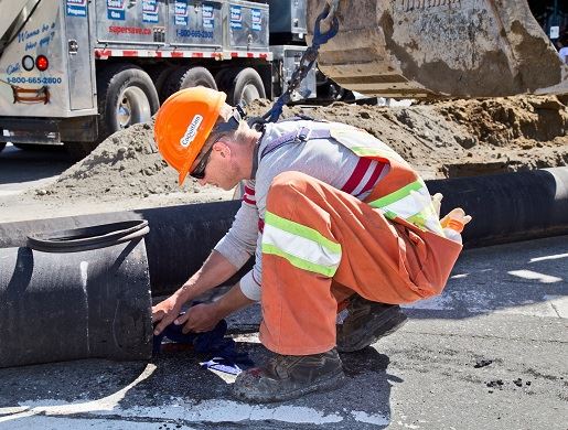 Road work underway