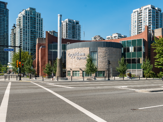 Photo of the exterior of Coquitlam City Hall