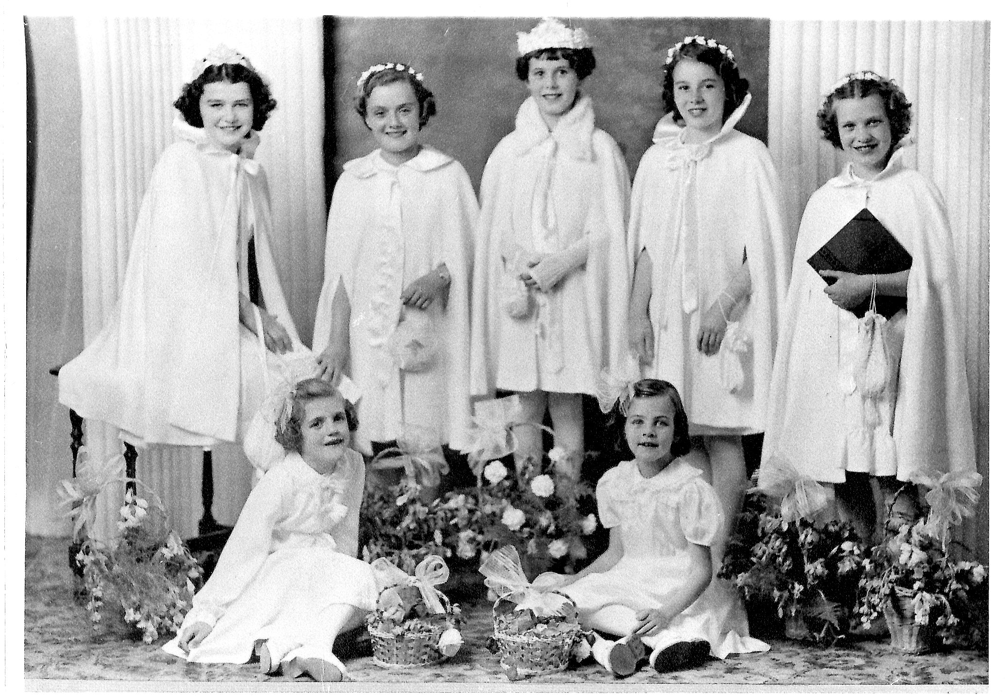May Queen Gilberte Gamache and Her Attendants, Including Joyce Brown, 1941 (JPG) Opens in new window