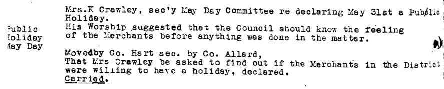 Council Minutes Excerpt, April 8, 1940 (JPG) Opens in new window