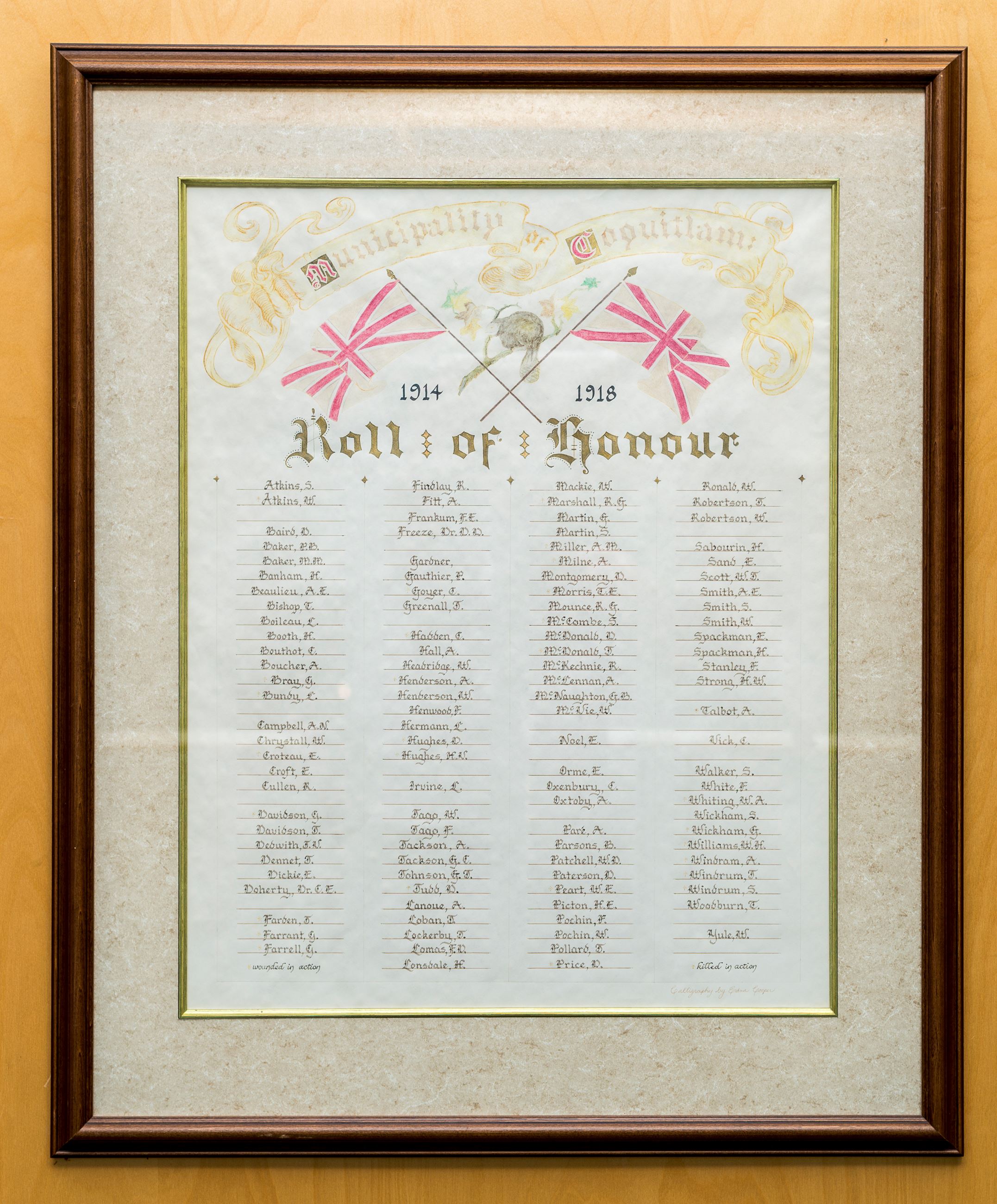 First World War Roll of Honour (JPG) Opens in new window