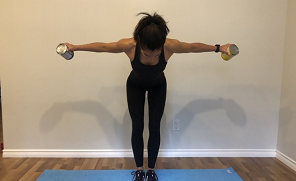 Woman Performing a Bend-over Reverse Fly