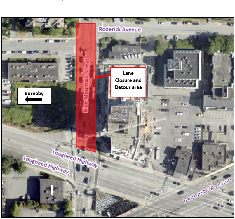 Blue Mountain Street Detour